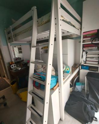 Soppalco IKEA in legno + materasso IKEA come nuovi