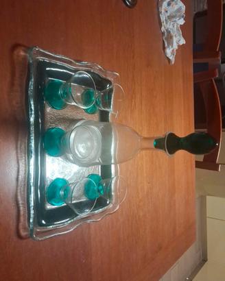 servizio liquore vintage 1952 vetro di murano