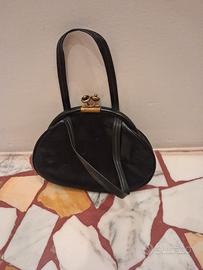 borsettina vintage pelle nera