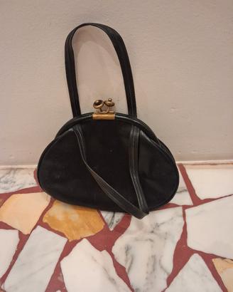 borsettina vintage pelle nera
