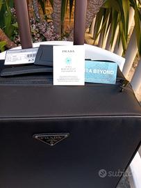 Trolley re-nylon Soffiano Prada