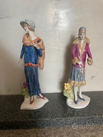 statuina in ceramica in stile Art Déco