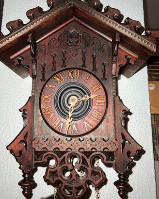 Orologio cucù gotico 1800 Foresta nera Germany