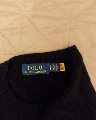 maglione ralph lauren nero da donna Taglia L