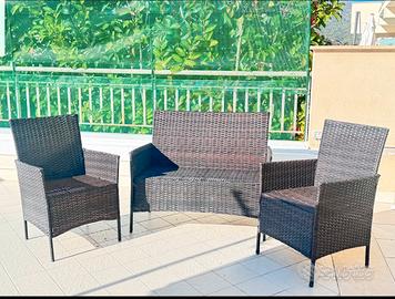 Salottino da esterno per giardino e terrazzo