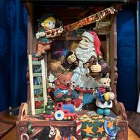 Carillon babbo Natale officina di giocattoli