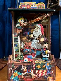 Carillon babbo Natale officina di giocattoli
