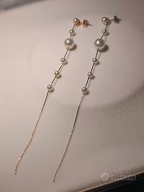 orecchini oro 18kt con perle 