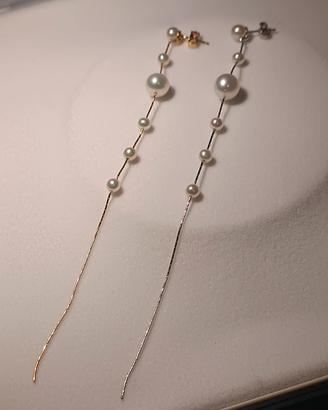 orecchini oro 18kt con perle 