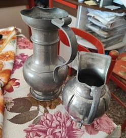 2 caraffe il peltro usate vintage 