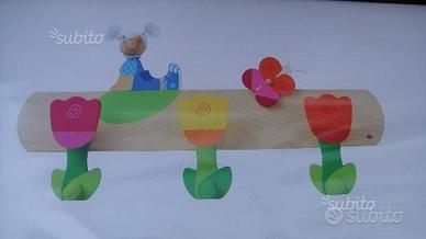 Attaccapanni nuovo legno Trudi Sevi DAISY FLOWER