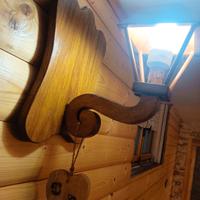 2 plafoniere in legno fatte a mano 