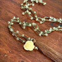 Collana filò Swarovski con nappina e rosetta