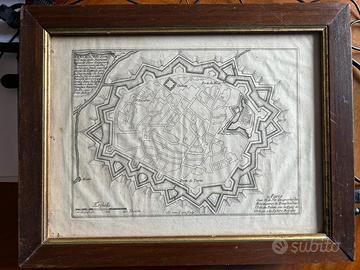 Vercelli - stampa antica Città Vecchia - 1694