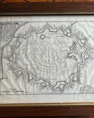 Vercelli - stampa antica Città Vecchia - 1694