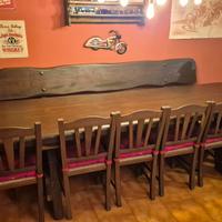 tavolo, panca, trono e sedie da taverna