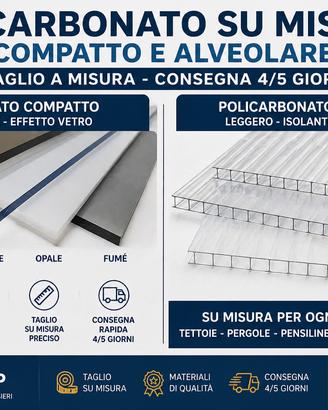 Policarbonato su Misura Taglio Personalizzato