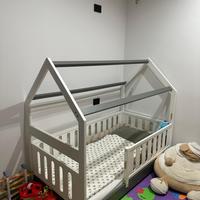 Lettino montessori casetta, capanna 80x160