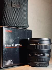 Sigma 50 1.4 ex dg attacco canon EF