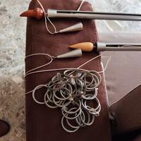 Due bastoni per tenda con binario in acciaio satin