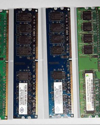 6 moduli RAM x PC fisso DDR2 667MHz DIMM 1GB cad