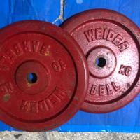 2 dischi ghisa 10 KG foro 25mm