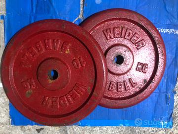 2 dischi ghisa 10 KG foro 25mm