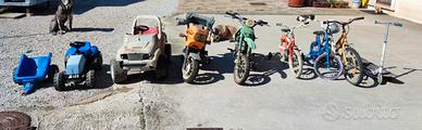 Giochi per bambini, moto, biciclette, macchina e m