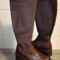 Stivali donna Lovery tacco 6cm, n37, color marrone