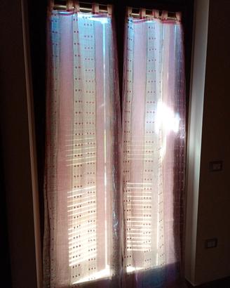 Coppia di tende 220*60 cm col. rosa 