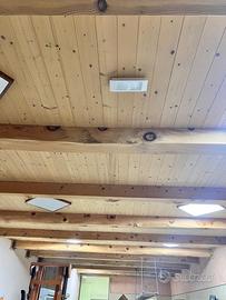 Travi in legno soppalco tavolato perlinato 80 mq