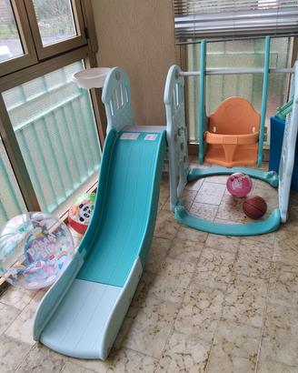 Scivolo 3 in 1 per Bambini con Altalena