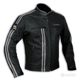 Giacca da moto in vera pelle