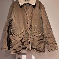 Giaccone verde militare a costine