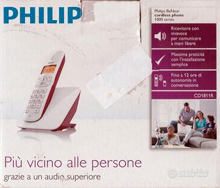 TELEFONO CORDLESS PHILIPS CD1811R IN OTTIME CONDIZ