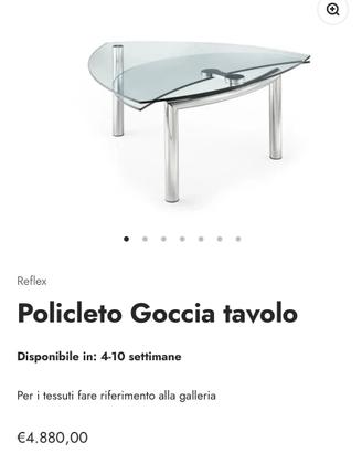 Tavolo Reflex Policleto Goccia