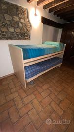 Letto a castello estraibile