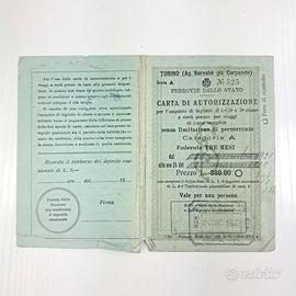 Raro documento originale Ferrovie dello Stato