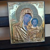 quadro argento con Madonna 