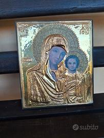 quadro argento con Madonna 