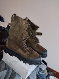 MONCLER VERA HIGH STIVALI DONNA STRINGATI IN PELLE