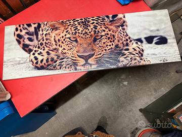 Quadro Decorativo Leopardo - Stile Shabby Chic