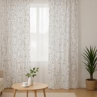 Tende boho moderne con motivo grafico x2