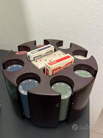 Set Poker Vintage con portafiches girevole