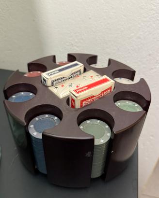 Set Poker Vintage con portafiches girevole