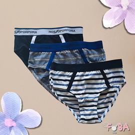 2 confezioni da 3 slip bambino Rossoporpora