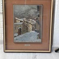 Arturo Bonanomi, Quadro di Barzio Neve 30 x 40