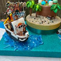 Torta scenografica one piece Luffy ciurma