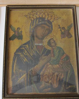 Quadro antico stampa religiosa Madonna Perpetuo