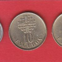 3 monete PORTOGALLO 1984-86-88